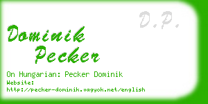 dominik pecker business card